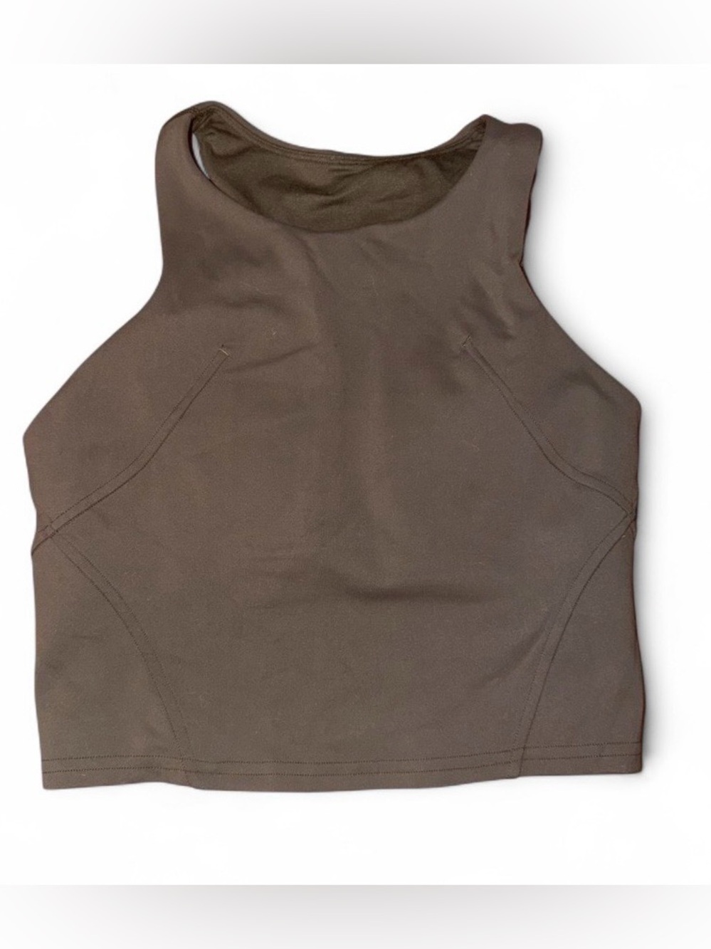 lululemon athletica Army Green High Neck Cropped Tank